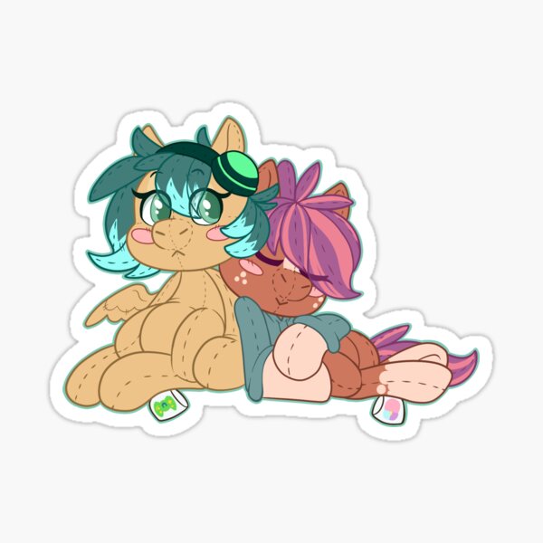 Glitch and Cozy Plushies Sticker