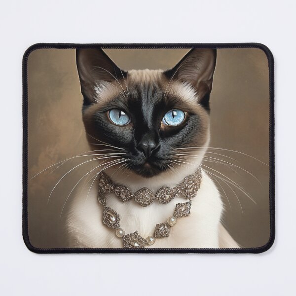Item preview, Seal Point Siamese Cat with Necklace designed and sold by Elisabeth Lucas.