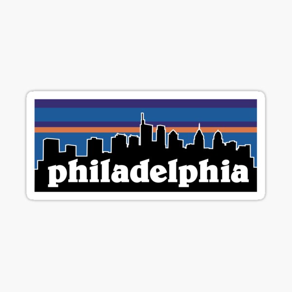 Philadelphia Sunset Skyline Design Sticker