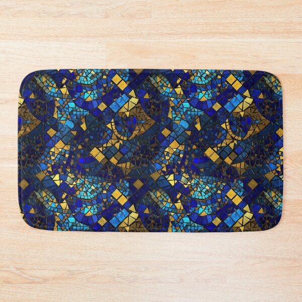 Item preview, Cobalt and Gold Mosaic Seamless Pattern designed and sold by Offsite.