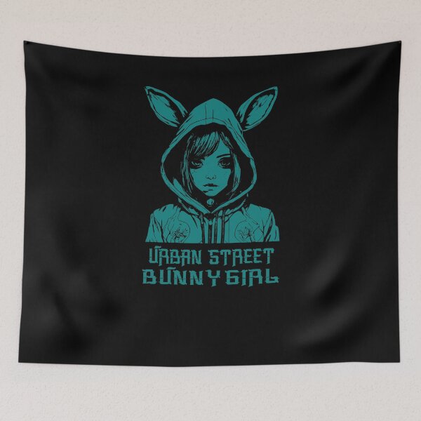 Item preview, Street Bunny Girl - Teal designed and sold by Soulemotion.