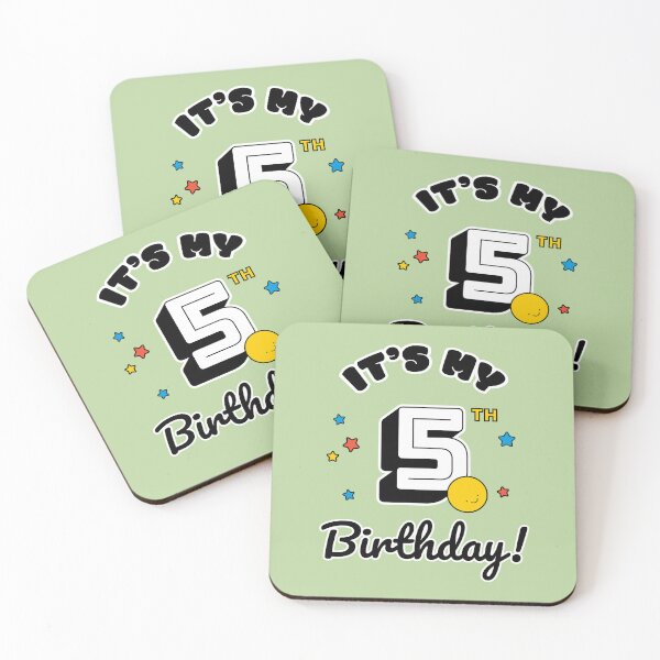 Item preview, Five Year Old Birthday - Happy Birthday - Birthday Party designed and sold by SallySunday.