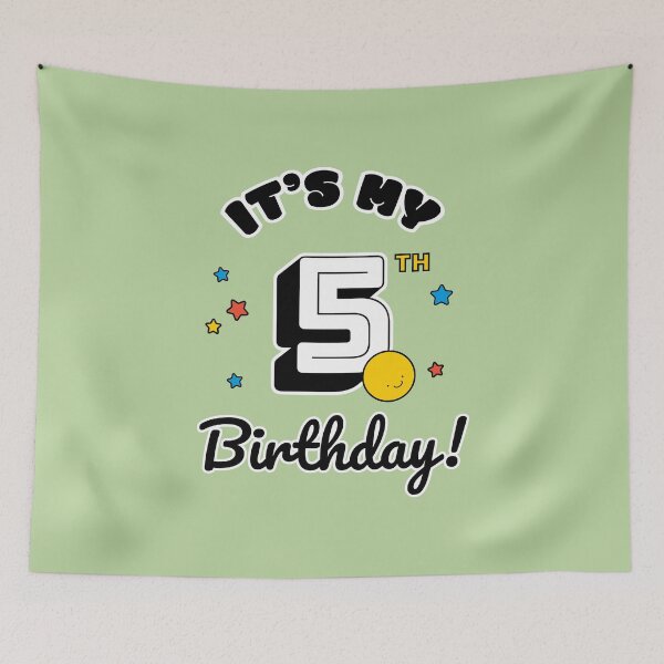 Item preview, Five Year Old Birthday - Happy Birthday - Birthday Party designed and sold by SallySunday.
