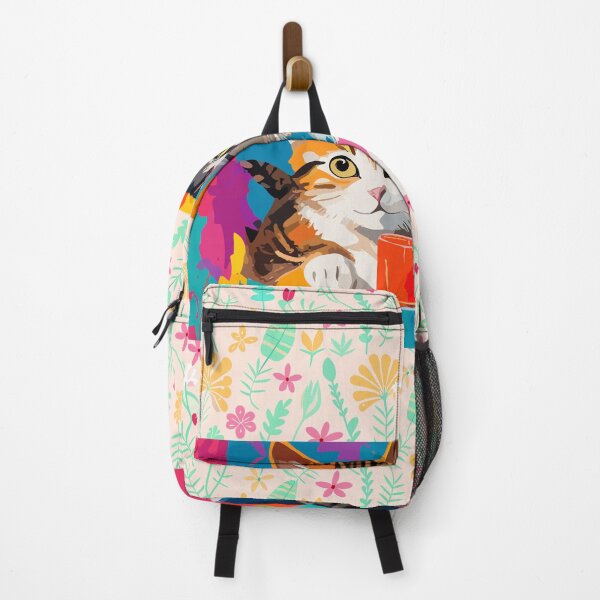Item preview, "Duo Feline Delight: Digital Print with Twin Cats on Printed Background" designed and sold by Superbdeal.