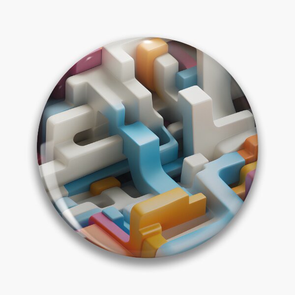 Item preview, Colorful 3d maze pattern designed and sold by enipra.