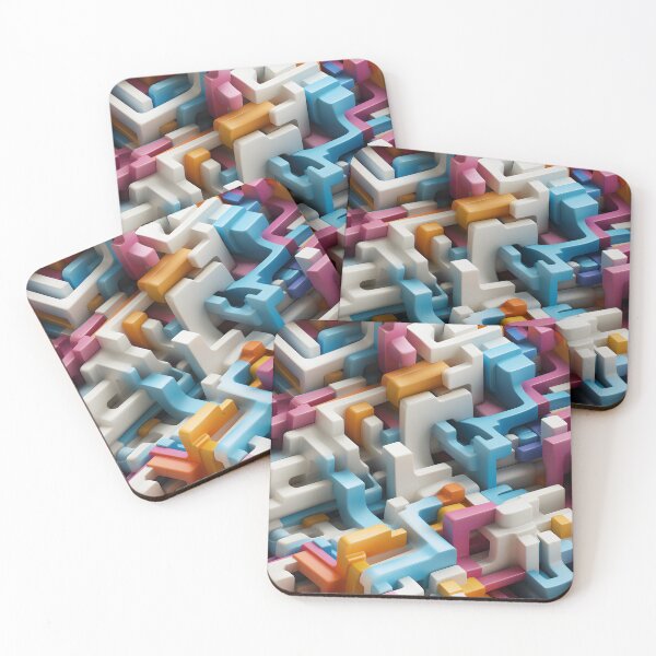 Item preview, Colorful 3d maze pattern designed and sold by enipra.