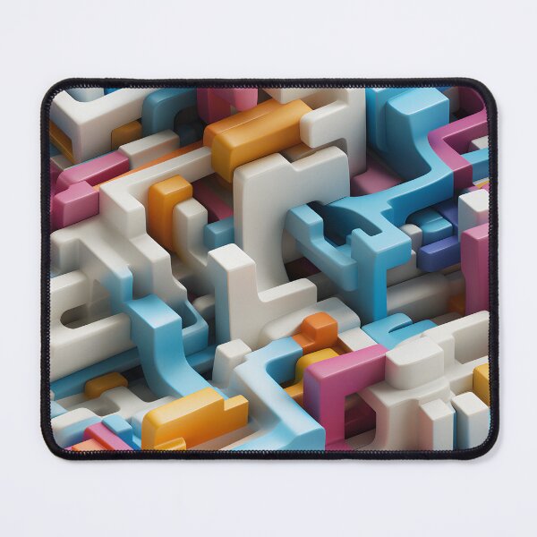 Item preview, Colorful 3d maze pattern designed and sold by enipra.