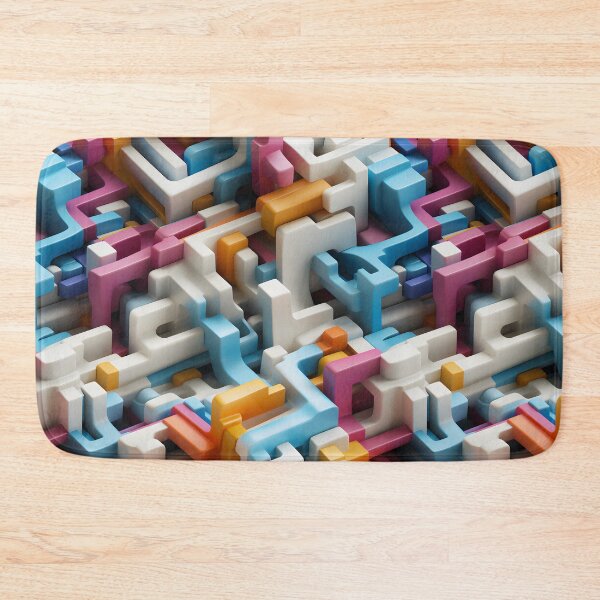 Item preview, Colorful 3d maze pattern designed and sold by enipra.