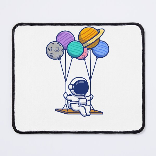 Item preview, Astronaut Flying on Planet Baloons Sticker designed and sold by rebel-store21.