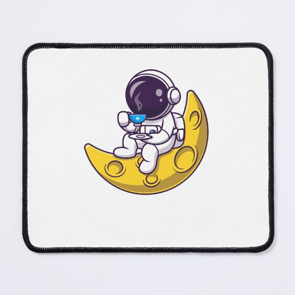 Item preview, Astronaut Drinking Coffee on Moon Sticker designed and sold by rebel-store21.