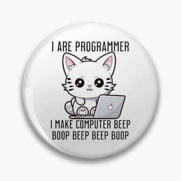 Artikelvorschau, Ich bin Programmierer. Lustiger Kawaii-Katzenprogrammierer entworfen und verkauft von LOT7Clothing.