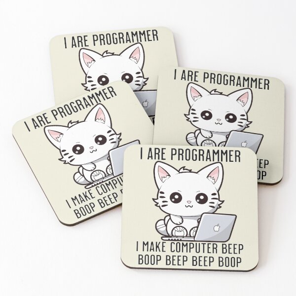 Item preview, I Are Programmer Funny Kawaii Cat Programmer designed and sold by LOT7Clothing.
