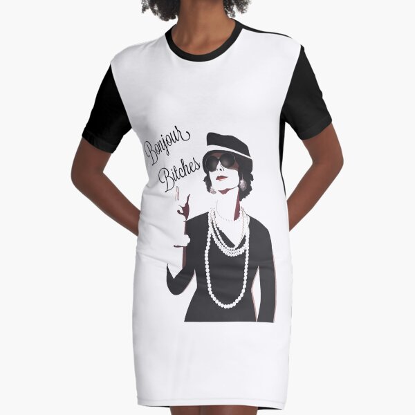 Bonjour Bitches! Graphic T-Shirt Dress