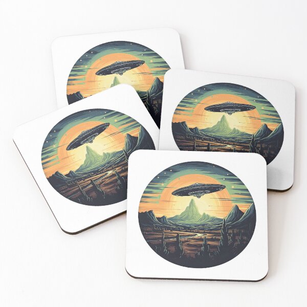 Item preview, flying saucer over the desert designed and sold by abmkf.