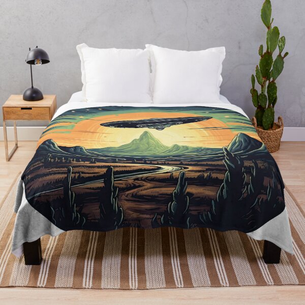 Item preview, flying saucer over the desert designed and sold by abmkf.