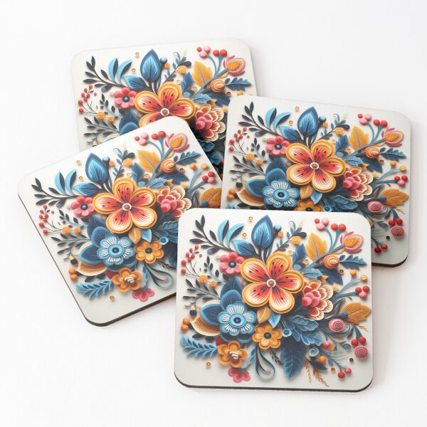 Aperçu de l'œuvre Motif d'élégance florale folklorique créée et vendue par AIPICCRAFT.