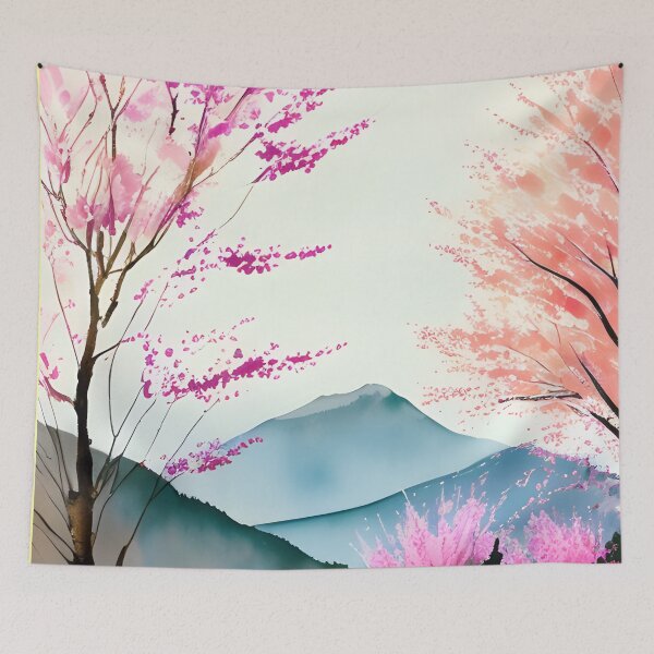 Item preview, Watercolor Mountain Landscape - Impressionism and Chinese painting designed and sold by joejiing.