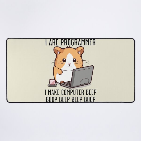 Item preview, I Are Programmer Funny Kawaii Cute Hamster Programmer designed and sold by LOT7Clothing.