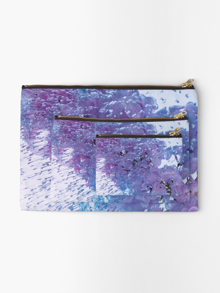 Thumbnail 2 of 4, Zipper Pouch, Floating Lilac designed and sold by Frozen-Spring.