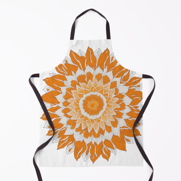 Item preview, Orange Mandala Sun Flower designed and sold by ArtOfMandala.