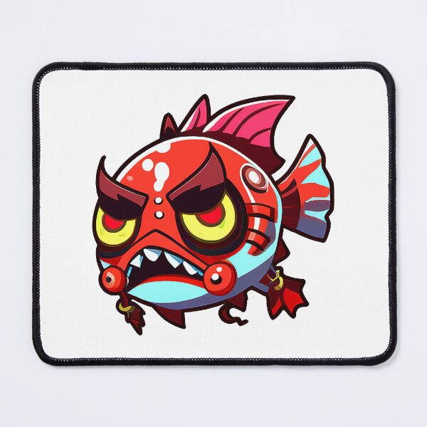Item preview, angry red fish designed and sold by wlestakaviana.