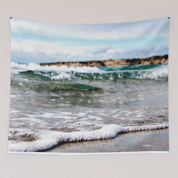Item preview, Rough Waves Crashing on Beach with foam designed and sold by thespecialtyhub.