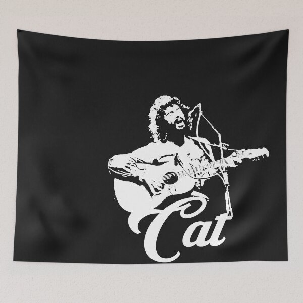 Item preview, Cat Stevens White Stencil Essential Funny designed and sold by DawsonKrauss3.