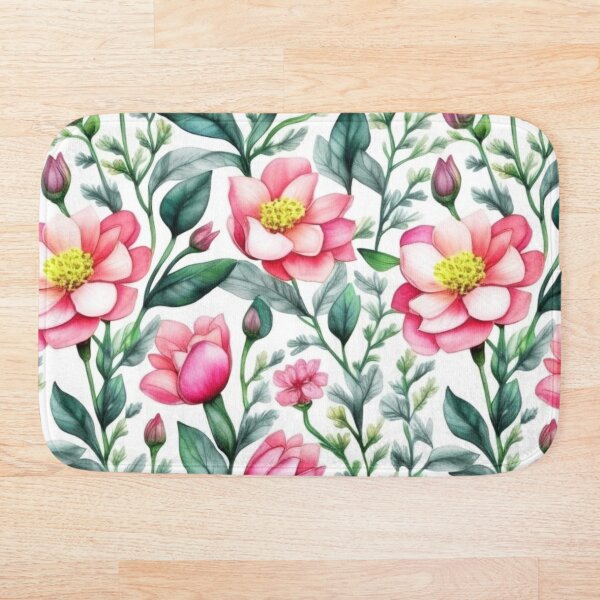 Aperçu de l'œuvre Sarcelle Et Motif Doré Aquarelle Blanche Fleurs De Sorcière créée et vendue par Moonsiess.