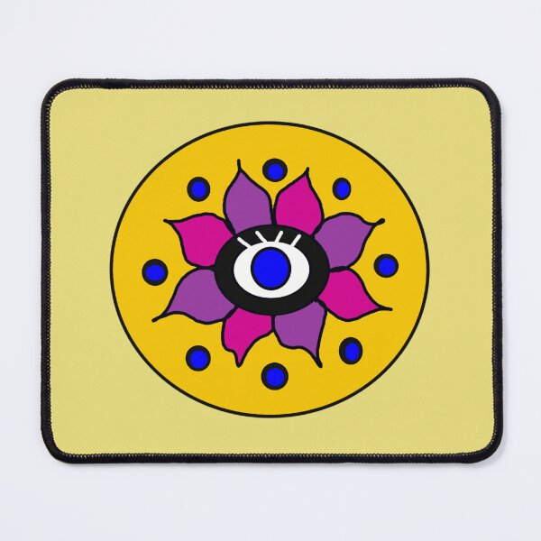 Item preview, eye flower on a yellow background designed and sold by MsRedFox.