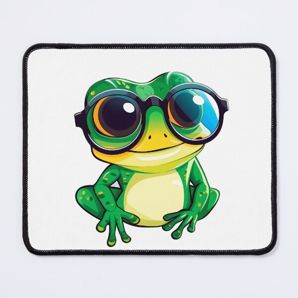Item preview, Cute green frog in sunglasses, expression sticker designed and sold by nadyushka-art.