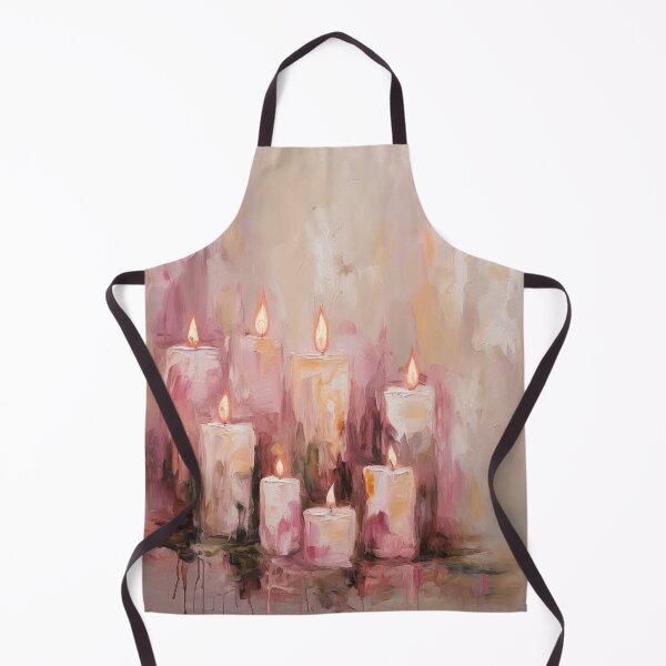 Artikelvorschau, Kokettes ästhetisches Vintage-Gemälde mit rosa Kerzen entworfen und verkauft von Coquette Art.