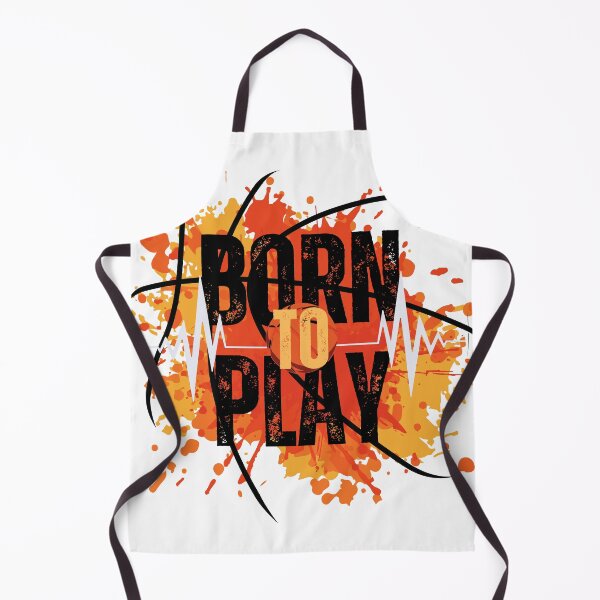 Item preview, Black Orange Yellow Modern Born To Play Basketball  designed and sold by Artistic Designs ⭐⭐⭐⭐⭐.