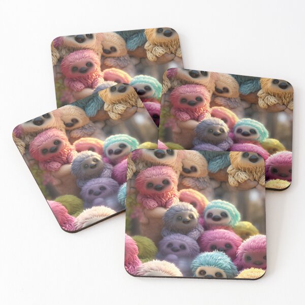 Item preview, Adorable Crocheted Baby Amigurumi Animals Seamless Pattern designed and sold by AlienSkinEyes.
