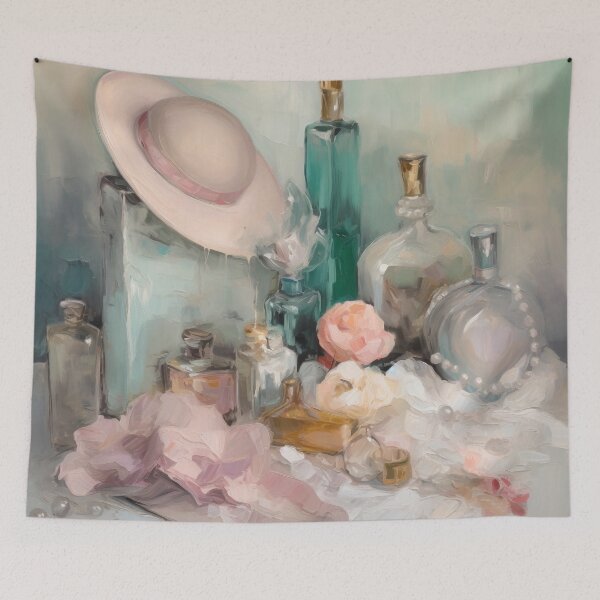 Item preview, Coqueta pintura vintage estética de un sombrero rosa. designed and sold by Coquette Art.