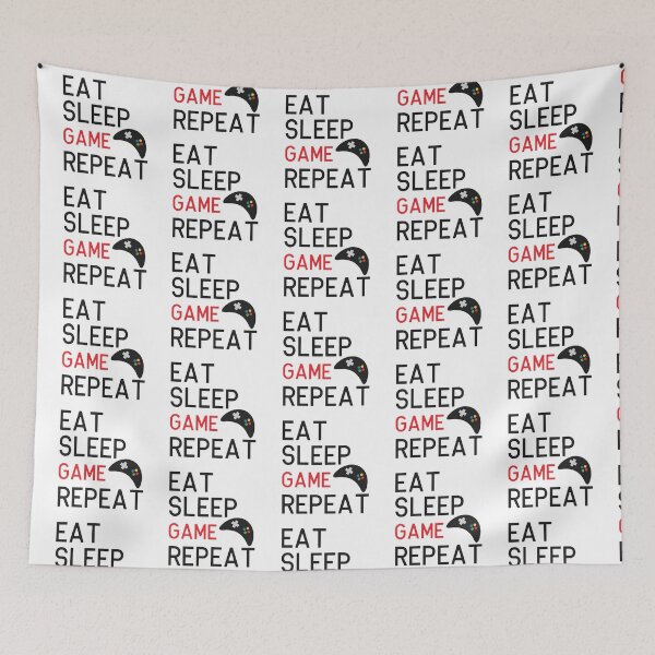 Item preview, Embrace the Gamer's Journey: Eat, Sleep, Game, Repeat designed and sold by Saalim22.