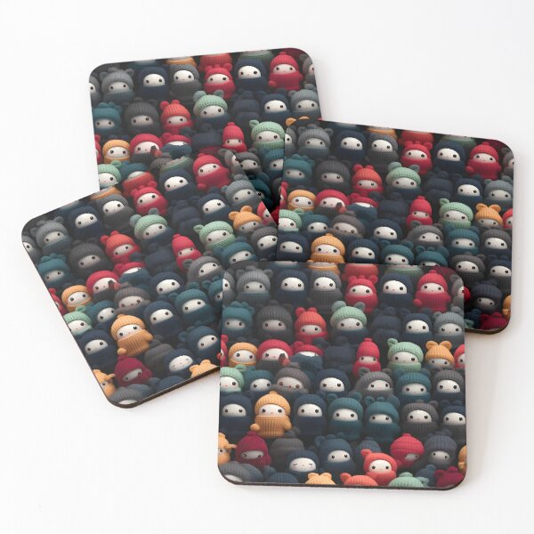 Item preview, Adorable Crocheted Baby Amigurumi Animals Seamless Pattern designed and sold by AlienSkinEyes.