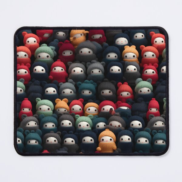 Item preview, Adorable Crocheted Baby Amigurumi Animals Seamless Pattern designed and sold by AlienSkinEyes.