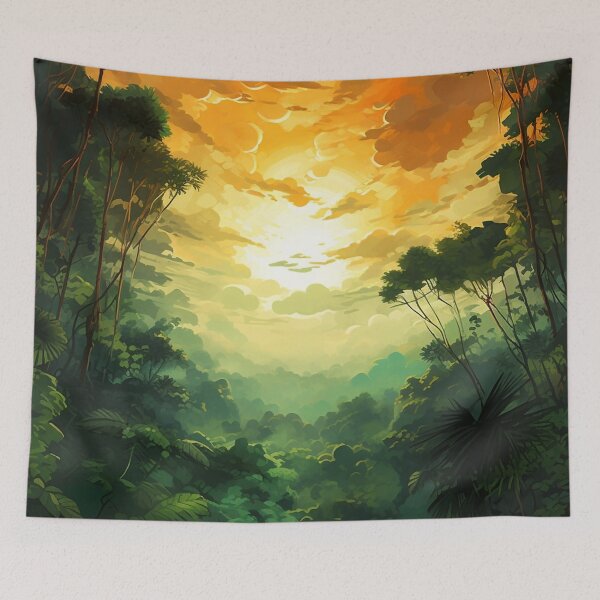 Item preview, Sunset Majesty - Jungle Canopy View designed and sold by OdysseyArtworks.
