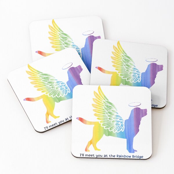 Item preview, Labrador Angel Wings Rainbow Bridge Pet Loss keepsakes designed and sold by ElizInspires.