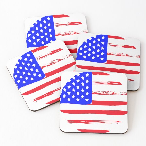 Item preview, American Flag printable round  designed and sold by Artistic Designs ⭐⭐⭐⭐⭐.