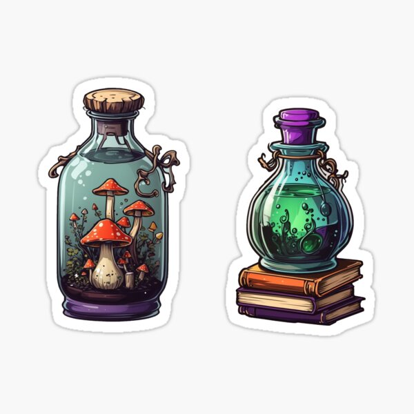 Ouligay 100 Pcs Boho Gothic Witch Stickers Waterproof Vinyl