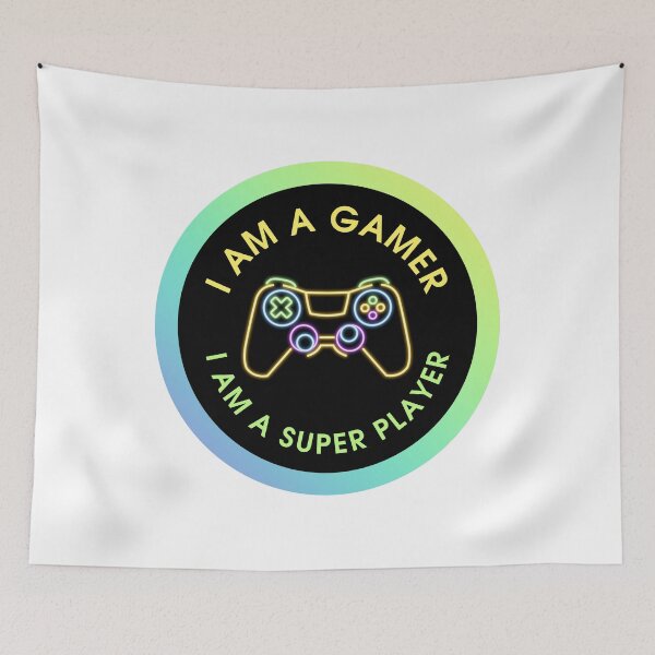 Item preview, Black Neon Round Gamer  designed and sold by Artistic Designs ⭐⭐⭐⭐⭐.