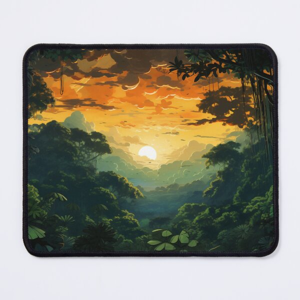 Item preview, Jungle Sunset Symphony - Canopy's Glow designed and sold by OdysseyArtworks.