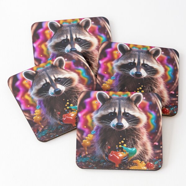Item preview, Raccoon plays with paint designed and sold by Girih.