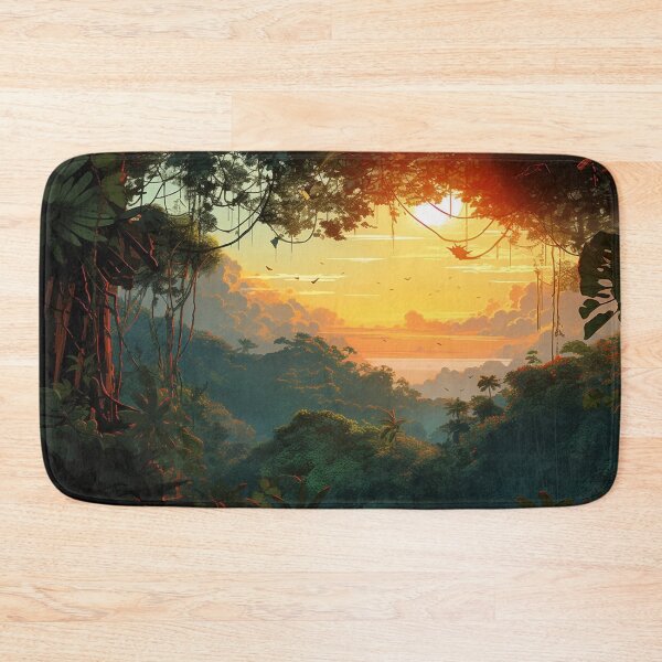 Item preview, Canopy's Horizon - Sunset Over Jungle View designed and sold by OdysseyArtworks.