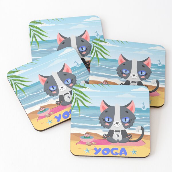 Item preview, cat meditating on the beach designed and sold by studio468.