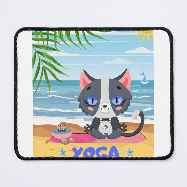 Item preview, cat meditating on the beach designed and sold by studio468.