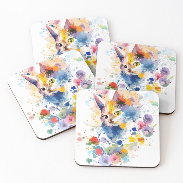 Item preview, Watercolor Cat Blossom: Floral Feline Art designed and sold by ngness.