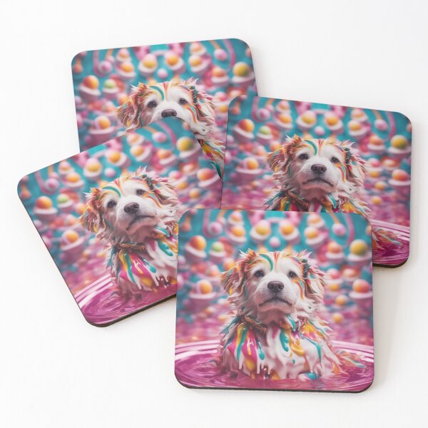 Item preview, Dog bathes in paint designed and sold by Girih.