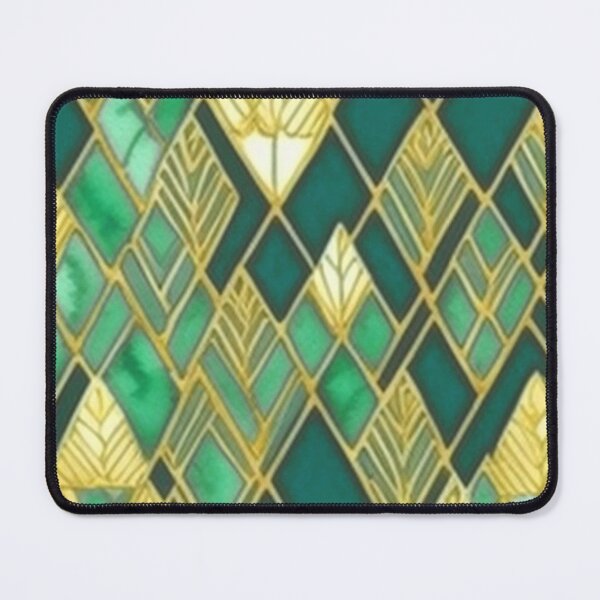 Item preview, Triangular Harmony: Geometric Teal And Golden Pattern Elegance designed and sold by Moonsiess.